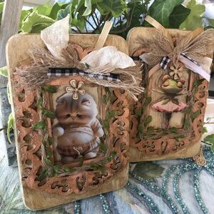 🐸Pair of novelty wall decor🐱